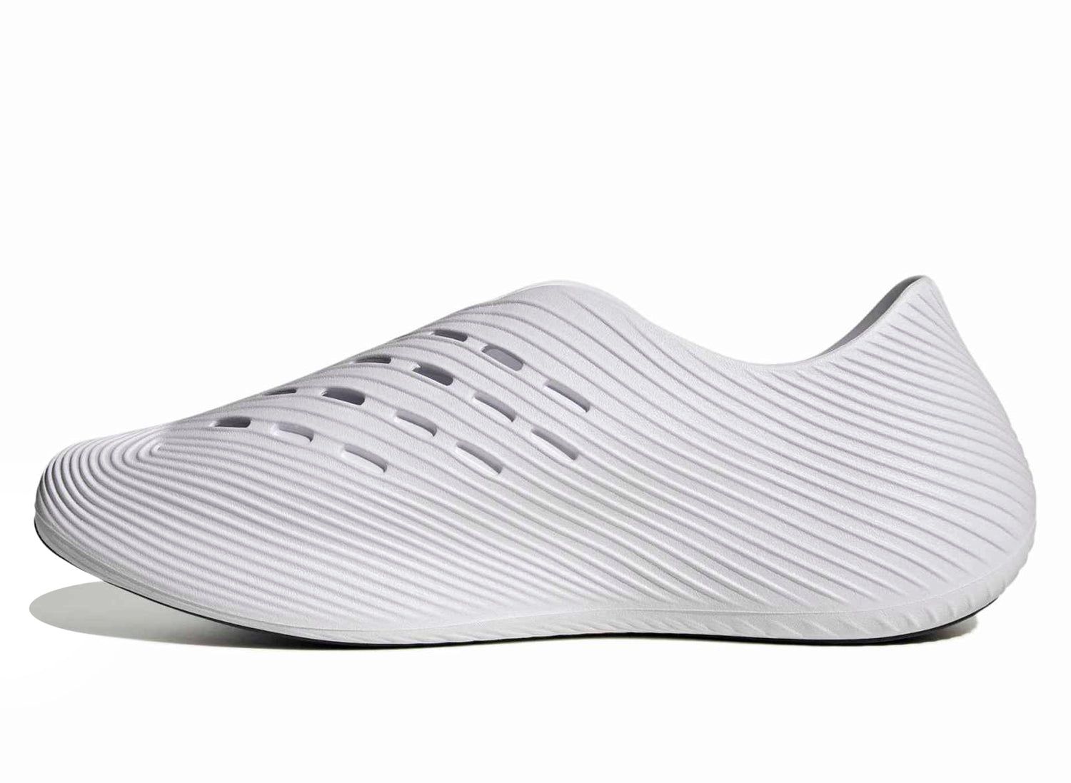 Adidas Purechill Slides in White / Gold Metallic — view 3