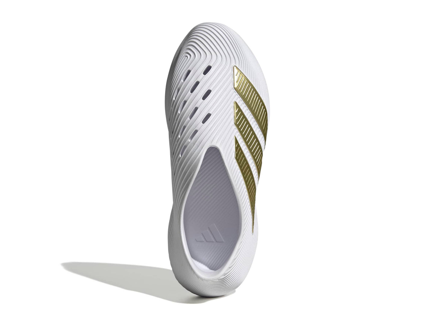 Adidas Purechill Slides in White / Gold Metallic — view 4