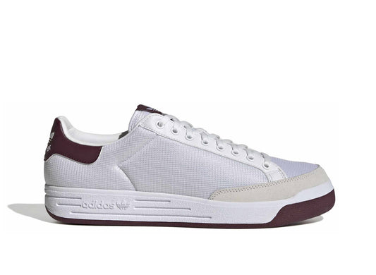 Adidas Rod Laver in Footwear White / Maroon