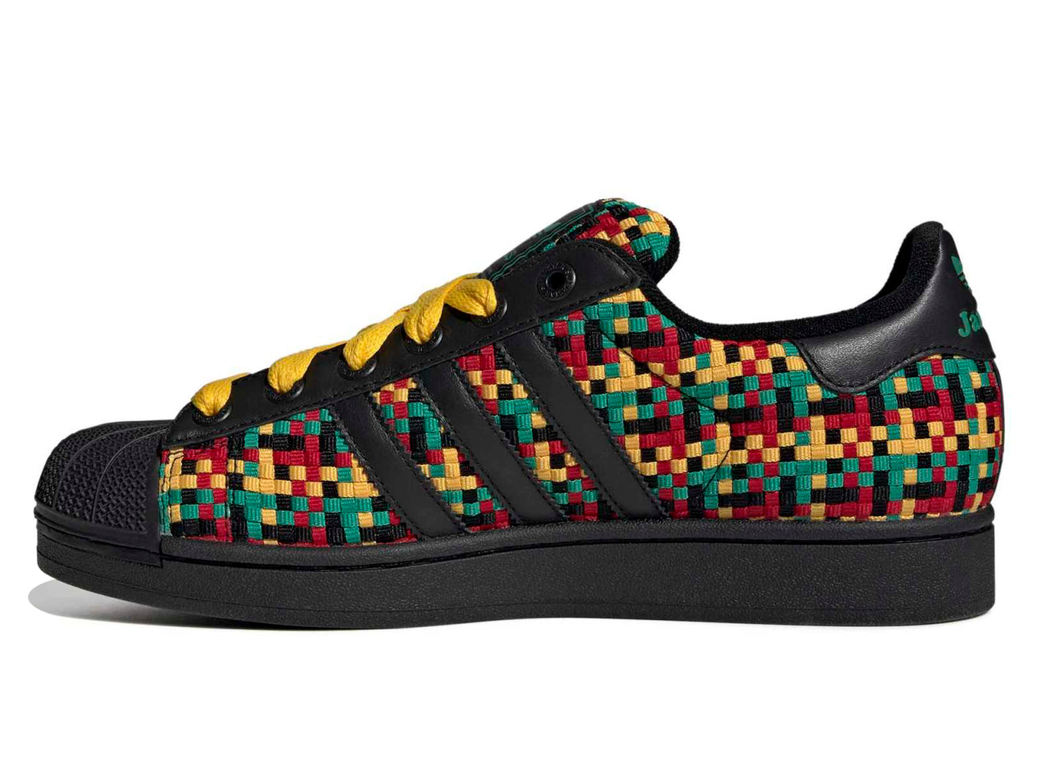 Adidas Superstar II Jamaica in Bold Gold / Core Black — view 3
