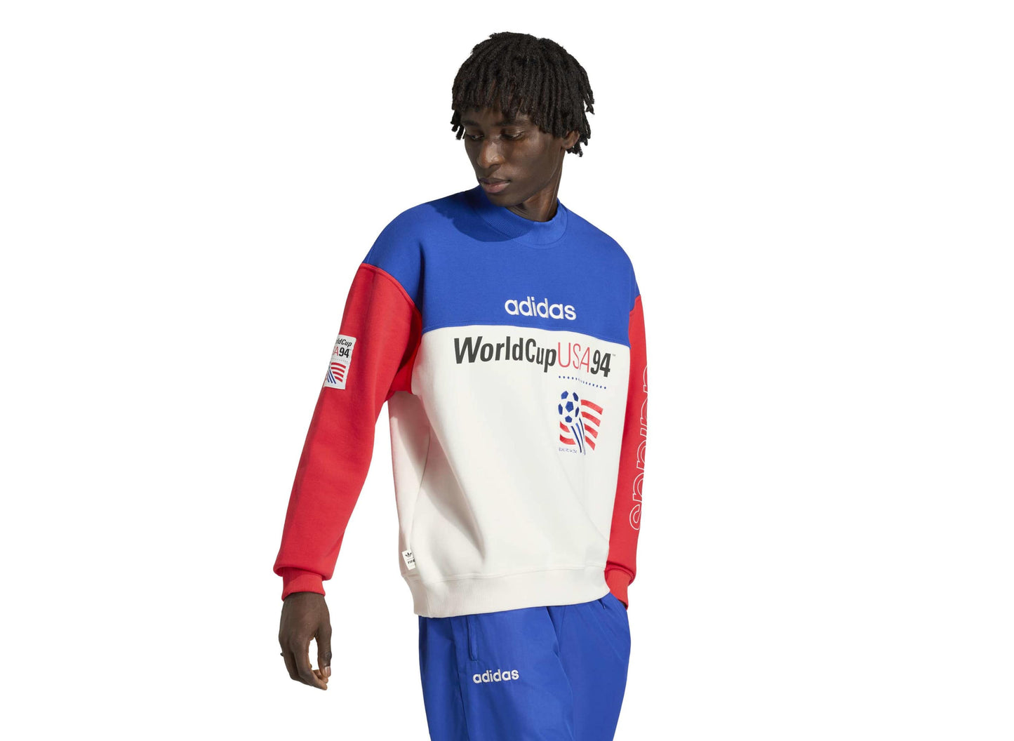 Adidas USA 94 Graphic Sweatshirt in Team Royal / Cloud White