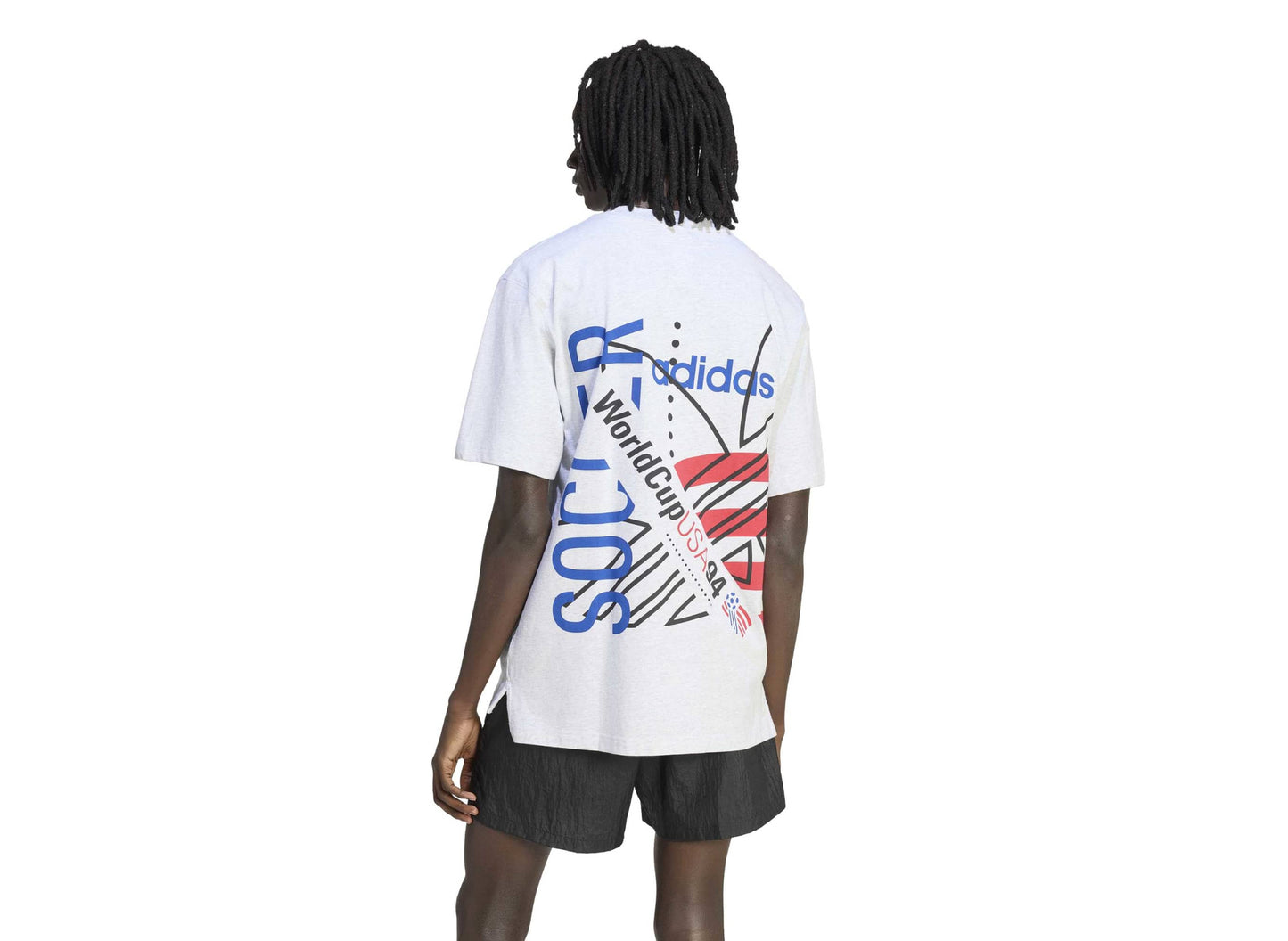 Adidas USA 94 Graphic T-Shirt in Light Grey Heather
