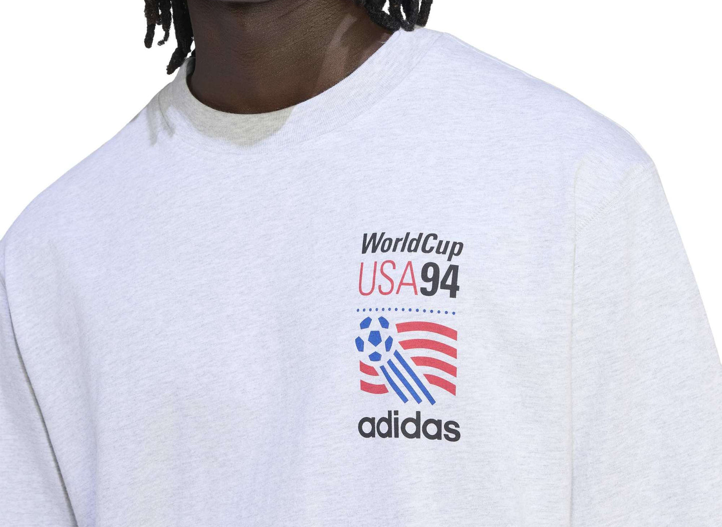 Adidas USA 94 Graphic T-Shirt in Light Grey Heather