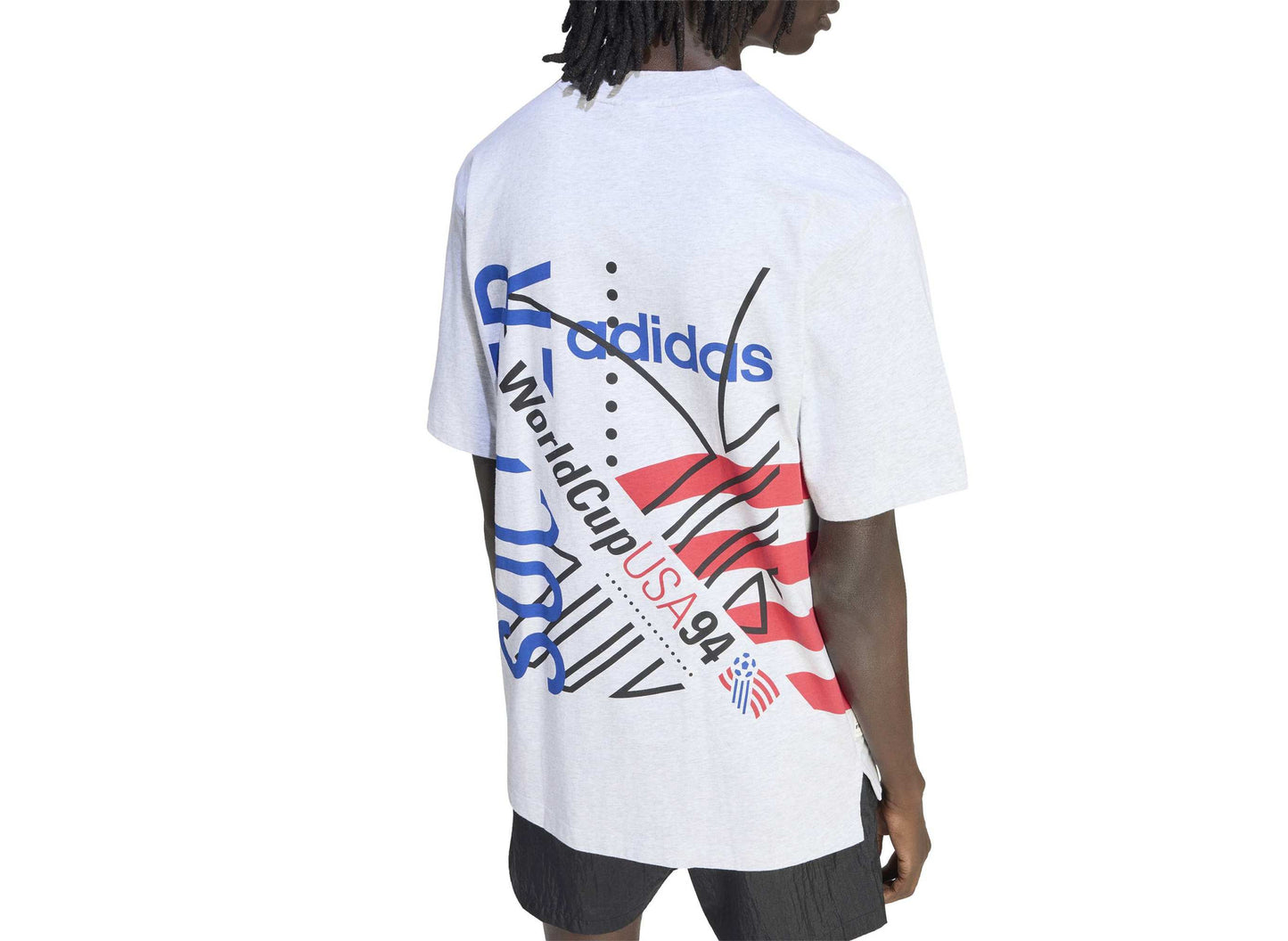 Adidas USA 94 Graphic T-Shirt in Light Grey Heather