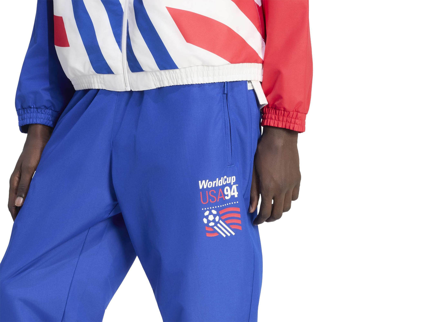 Adidas USA 94 Graphic Woven Track Pants in Royal Blue