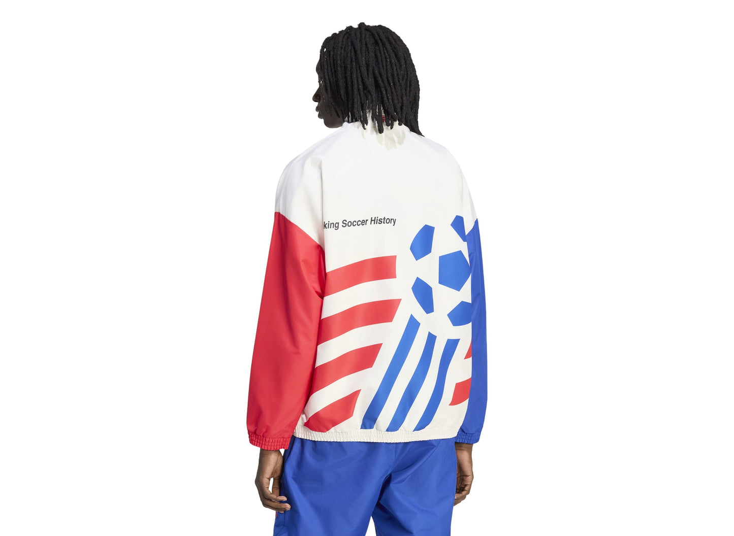 Adidas USA 94 Graphic Woven Track Top in Cloud White