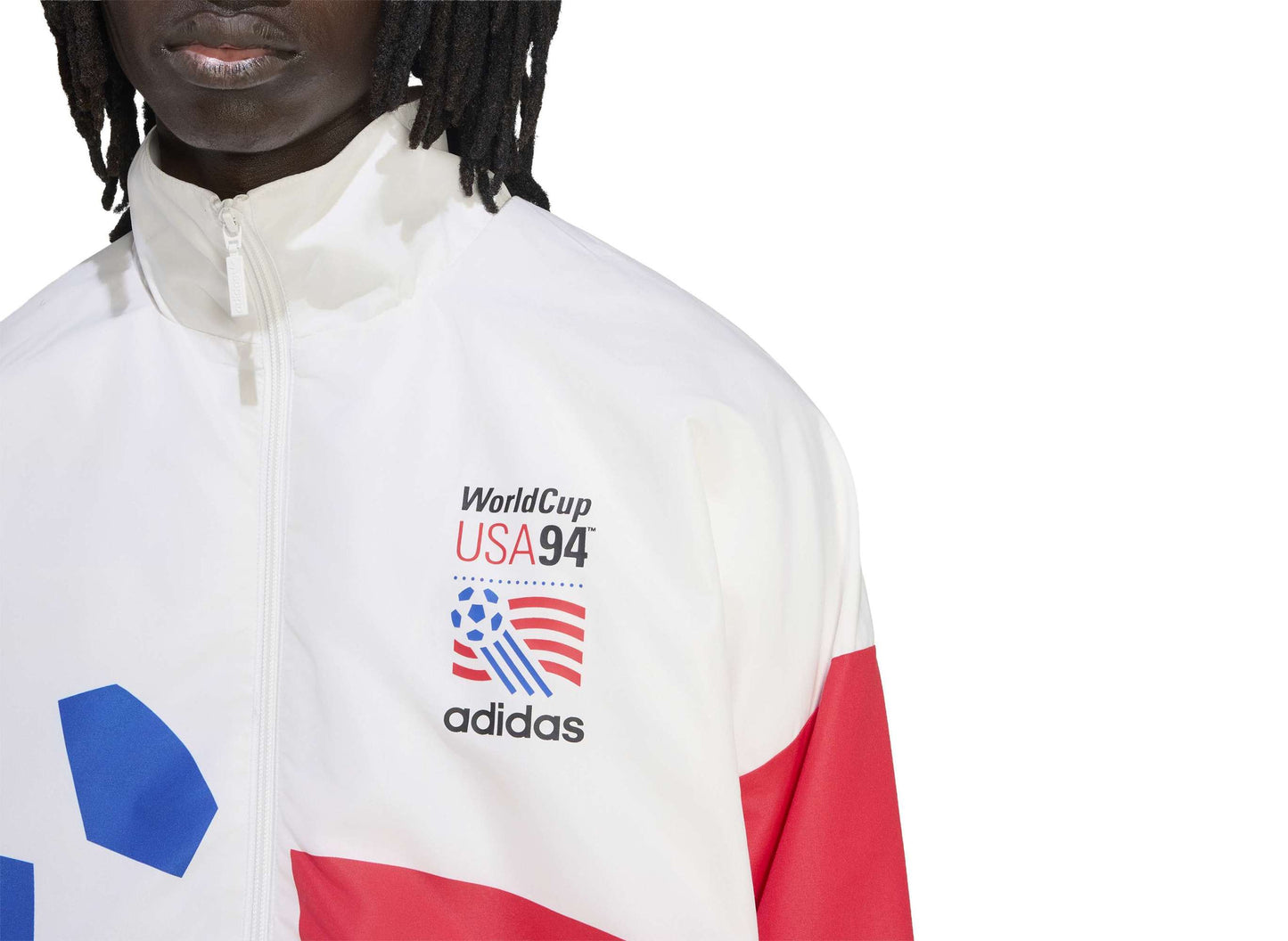 Adidas USA 94 Graphic Woven Track Top in Cloud White