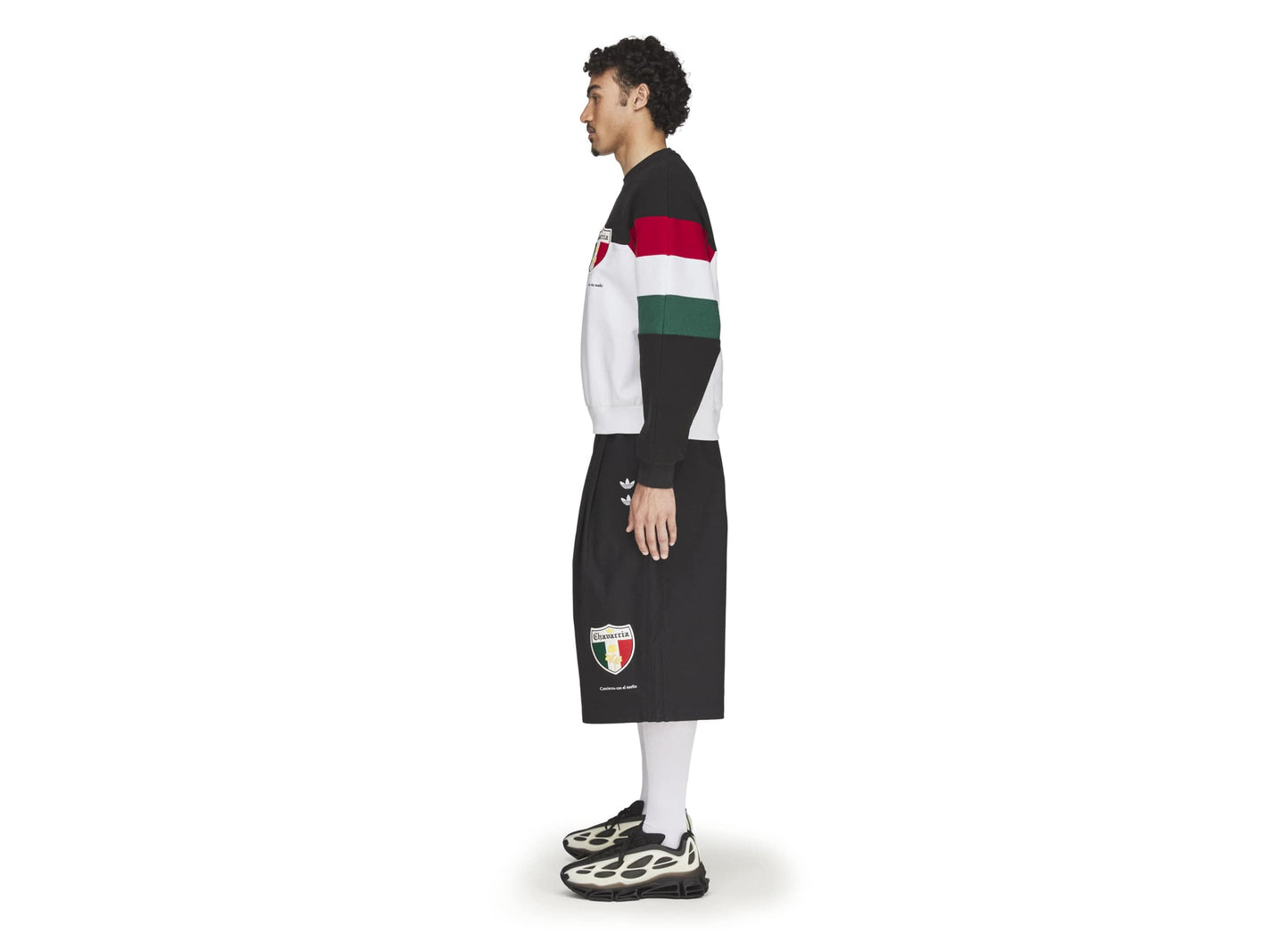 Adidas WC Chavarria Fleece Crewneck Sweatshirt in Black / White