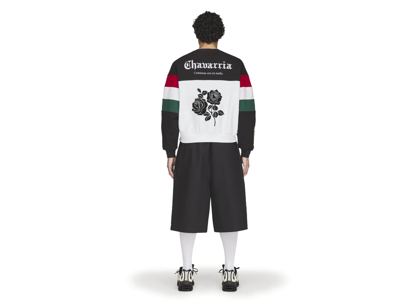 Adidas WC Chavarria Fleece Crewneck Sweatshirt in Black / White