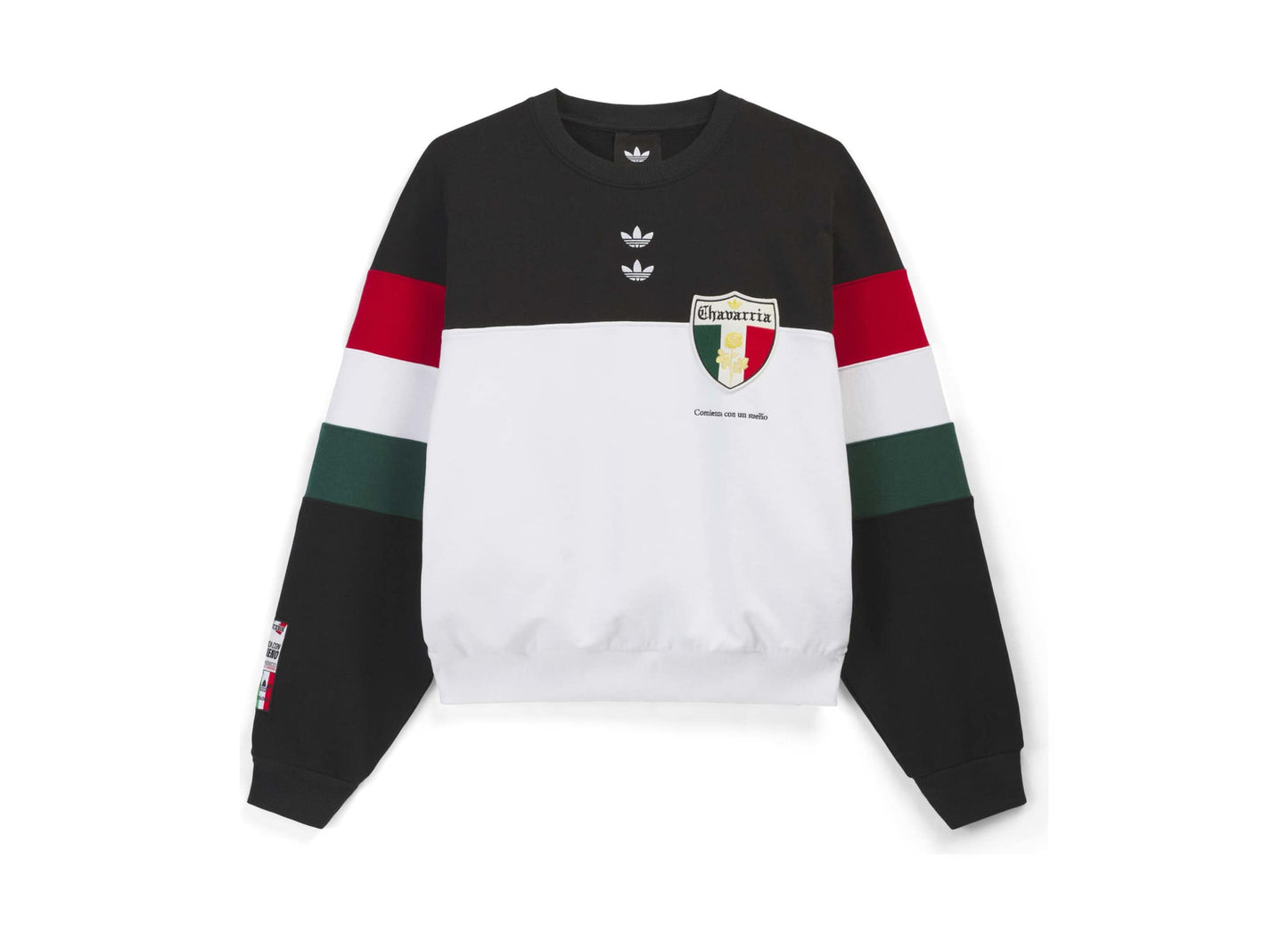 Adidas WC Chavarria Fleece Crewneck Sweatshirt in Black / White
