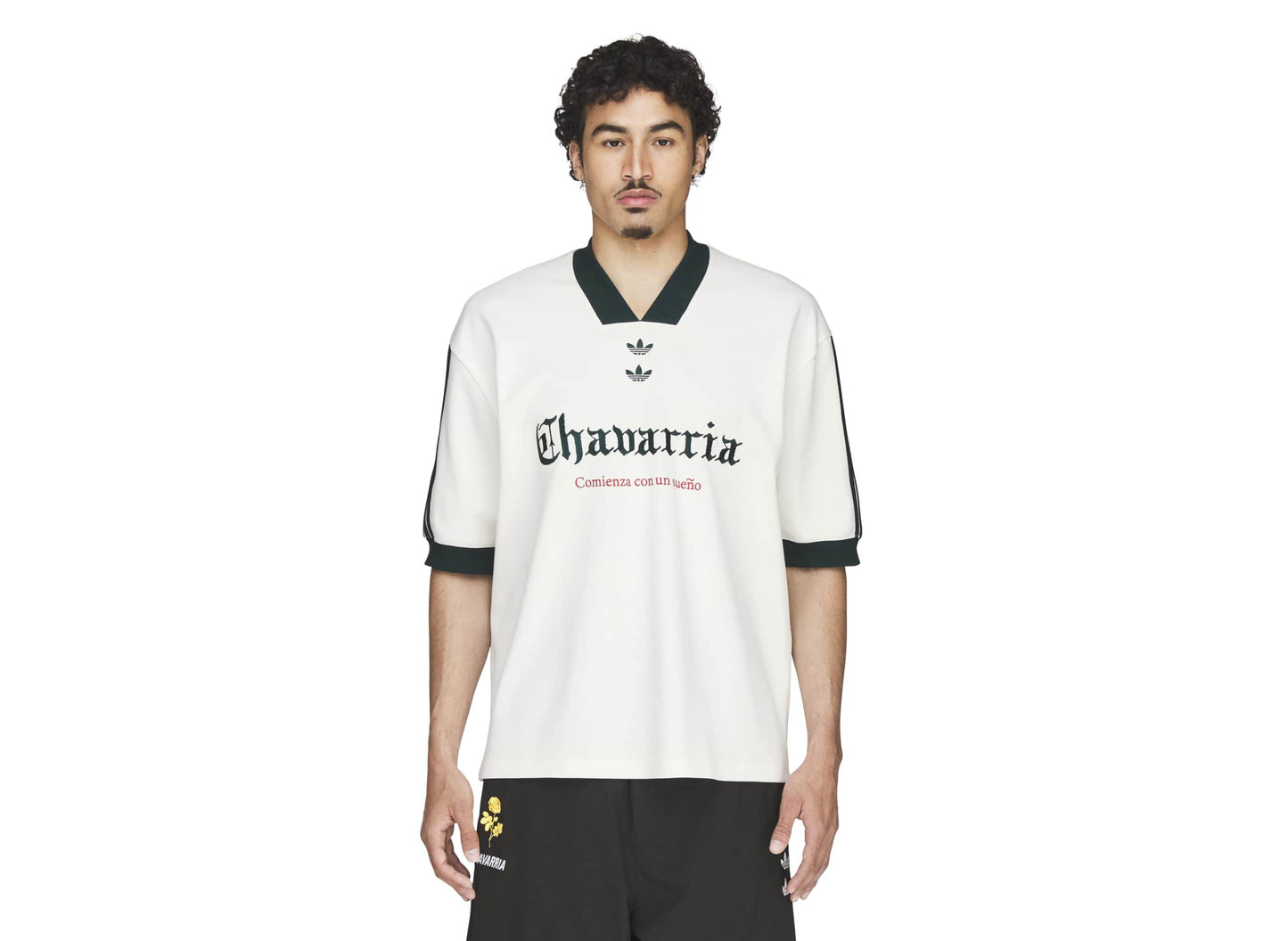 Adidas WC Chavarria Soccer Tee in Off White