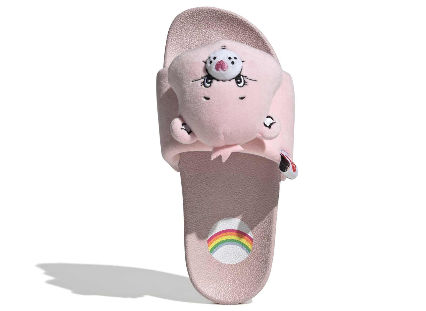 Women's Adidas Care Bears Adilette Slides in Clear Pink / White