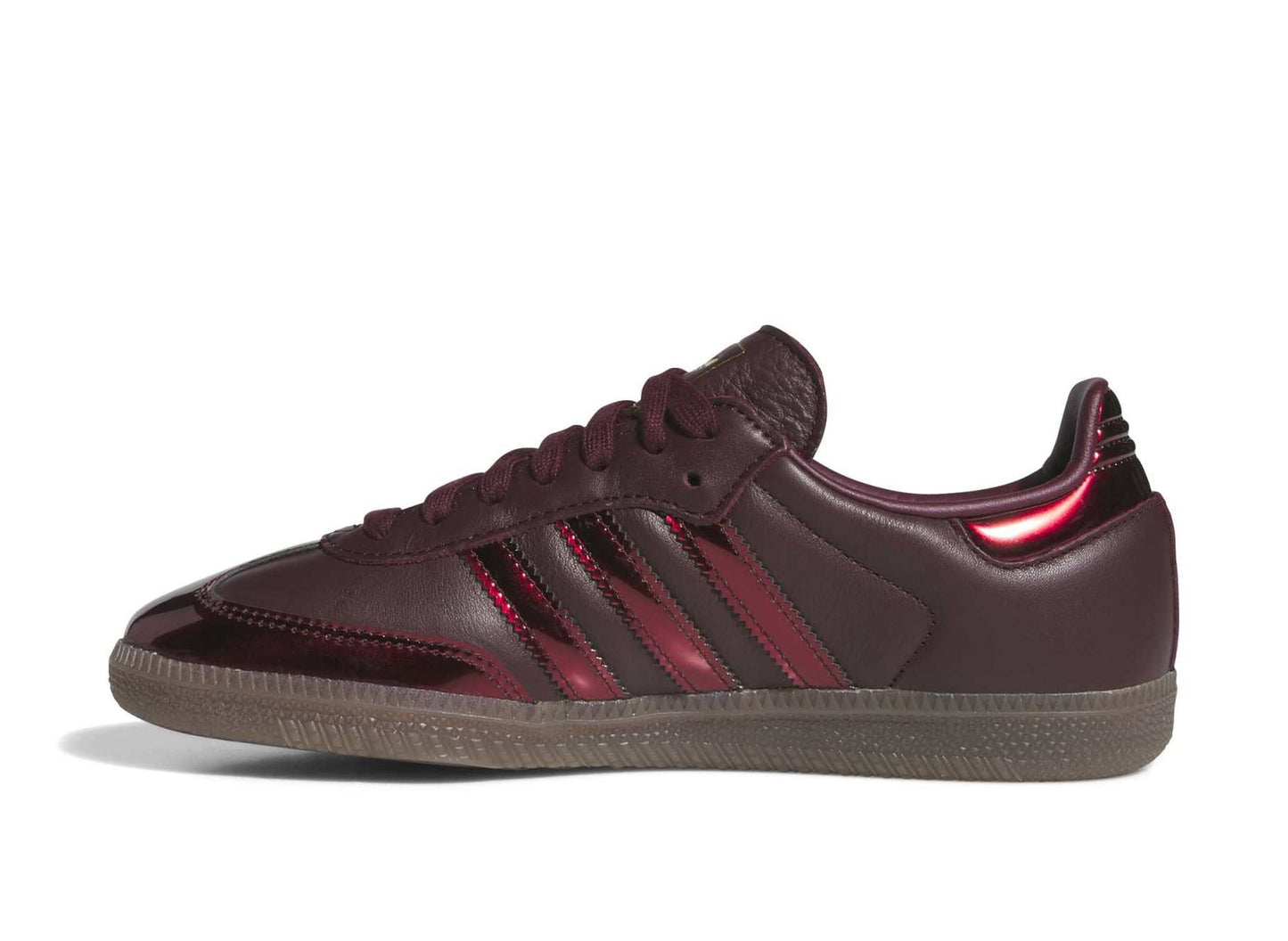 Women's Adidas Samba OG LT in Maroon / Gold Metallic