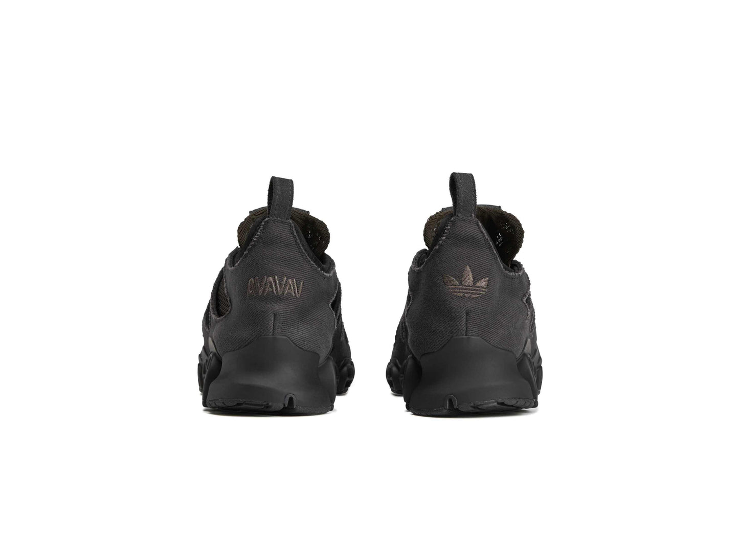 Women's Adidas x AVAVAV Megaride Cutout in Core Black / Shadow Olive