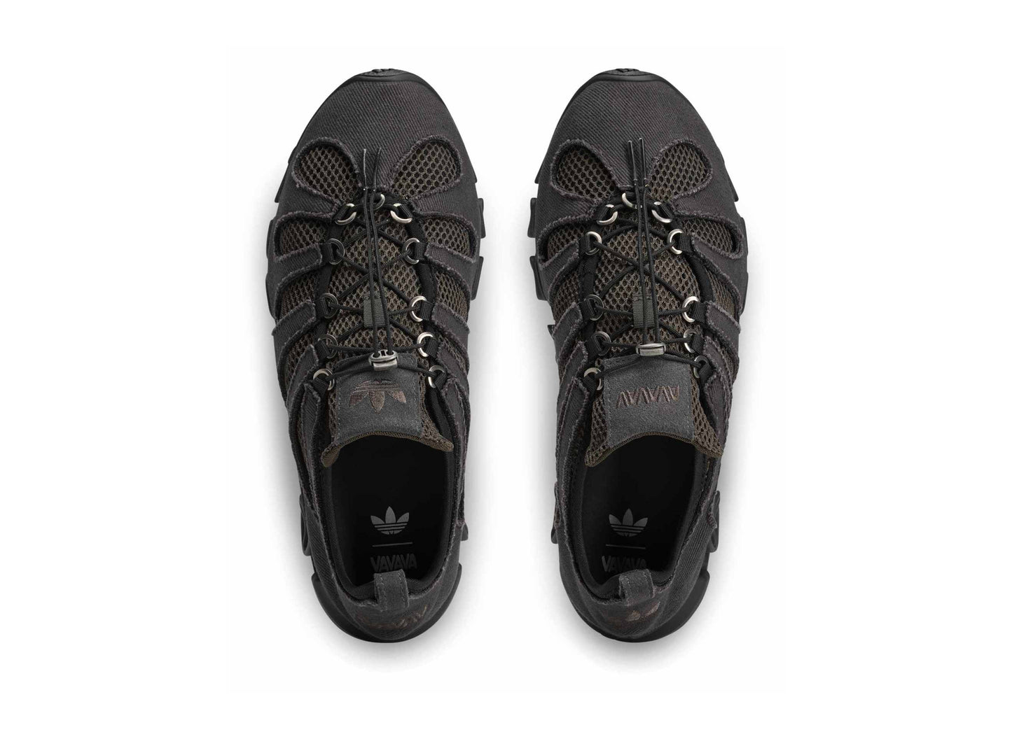 Women's Adidas x AVAVAV Megaride Cutout in Core Black / Shadow Olive
