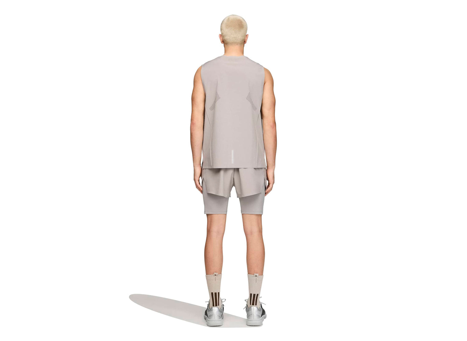 Adidas x Entire Studios D4T 2in1 Short in Dove Grey — view 3