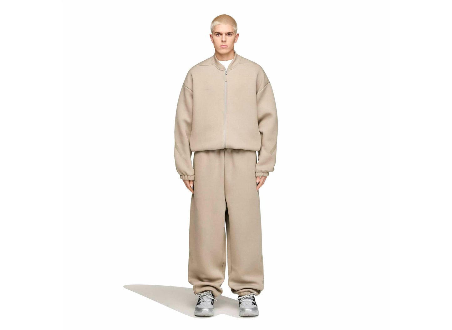 Adidas x Entire Studios Z.N.E. Track Pant in Putty Beige