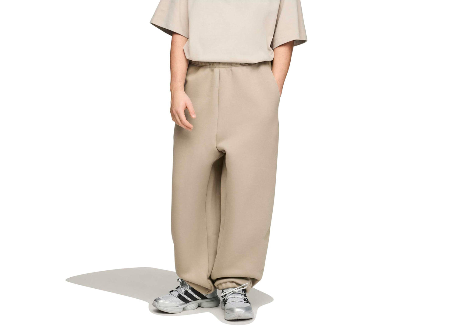Adidas x Entire Studios Z.N.E. Track Pant in Putty Beige — view 4