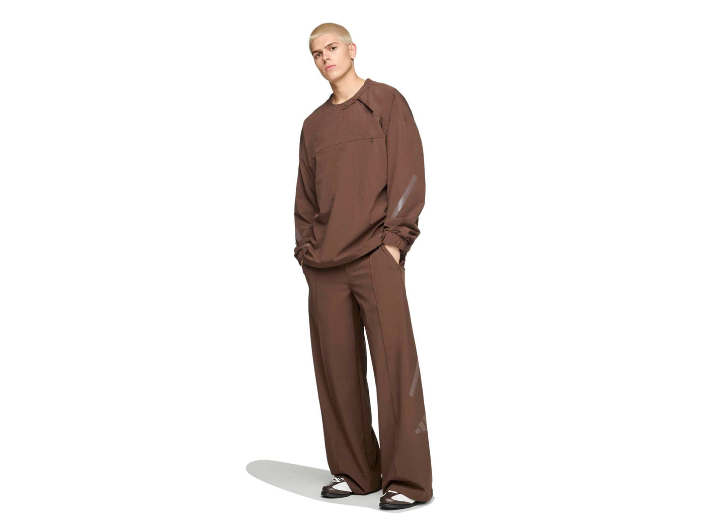 Adidas x Entire Studios Z.N.E. Track Top in Dust Cargo