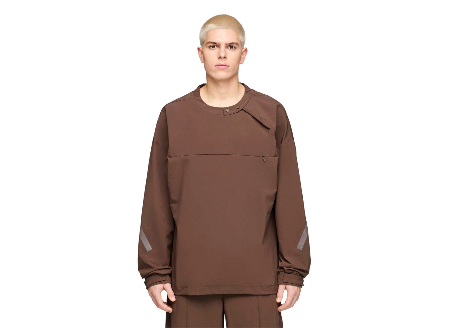 Adidas x Entire Studios Z.N.E. Track Top in Dust Cargo — view 4