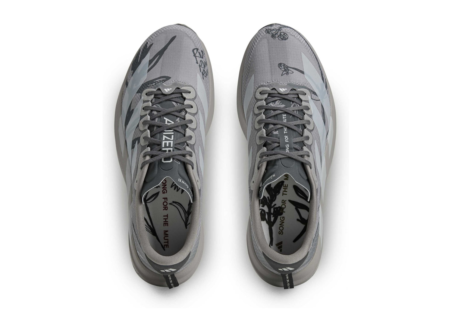 Men's Adidas x Song for the Mute Adizero EVO SL Shoes in Dove Grey 3