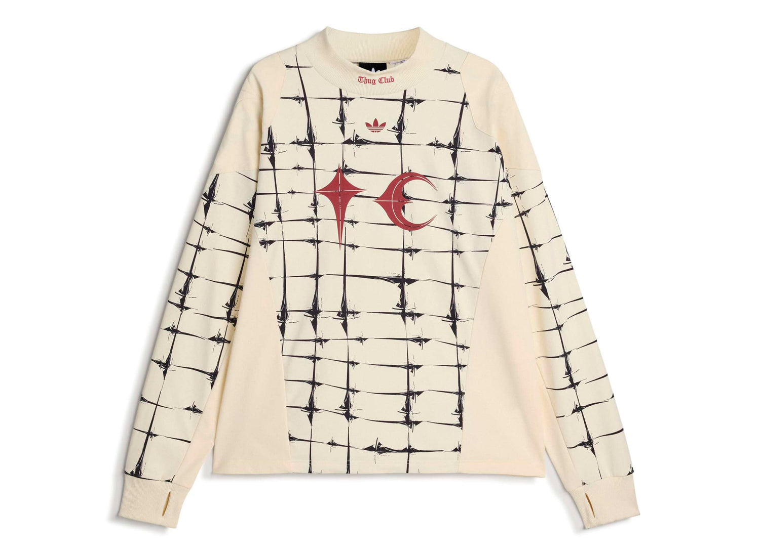 Adidas x Thug Club Goalie Long Sleeve T-Shirt in Cream White