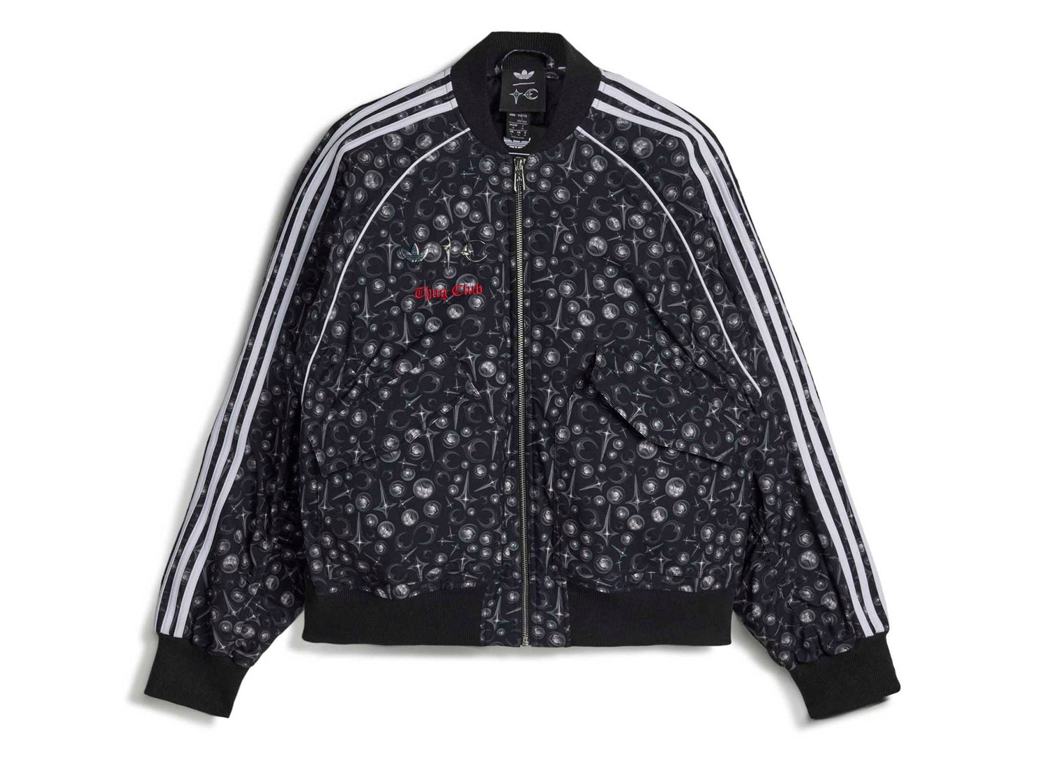 【THUGU CLUB】size1 Adidas x Thug Club Short Sleeve Track Jacket in Black / White