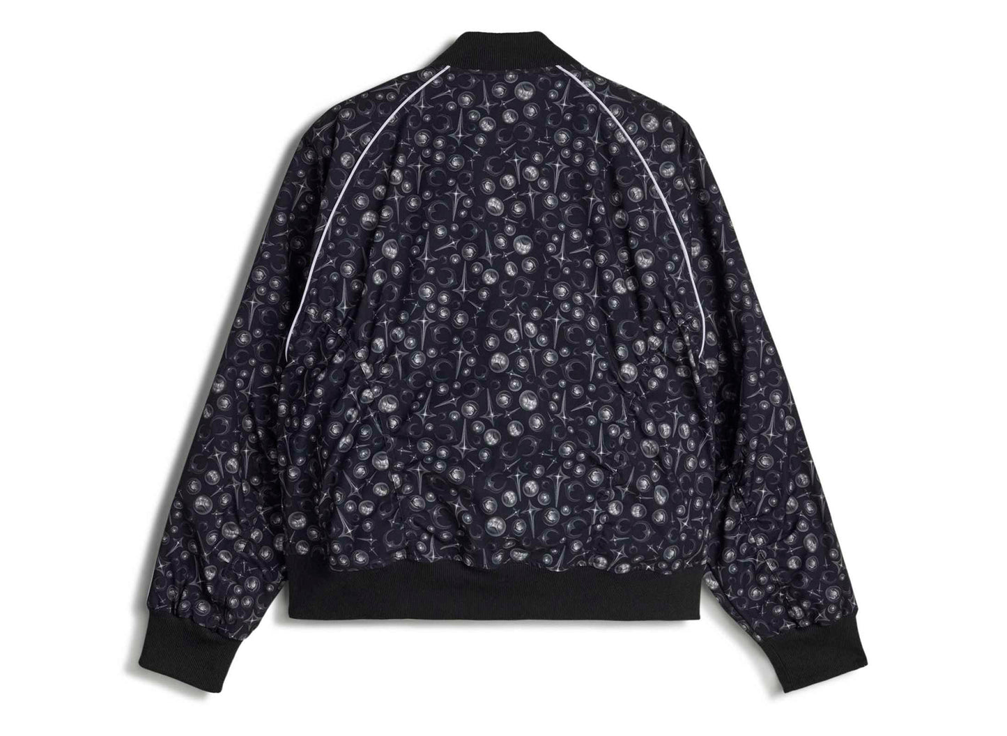 Adidas x Thug Club Short Sleeve Track Jacket in Black / White — view 2