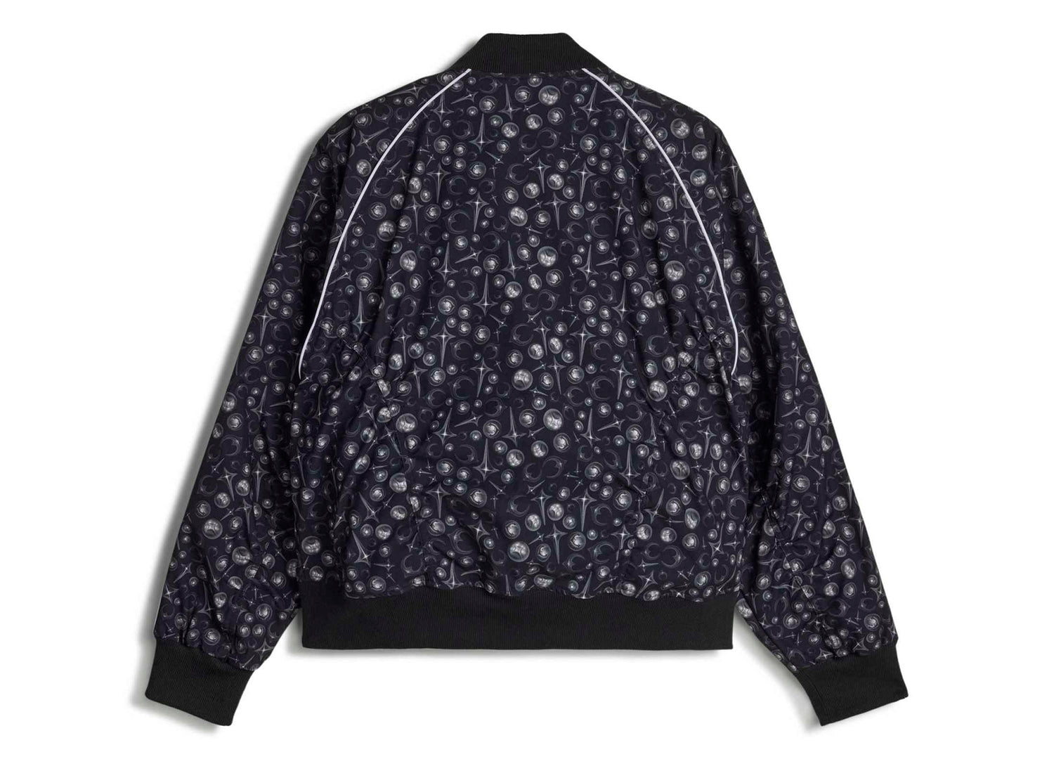 Adidas x Thug Club Short Sleeve Track Jacket in Black / White — view 2