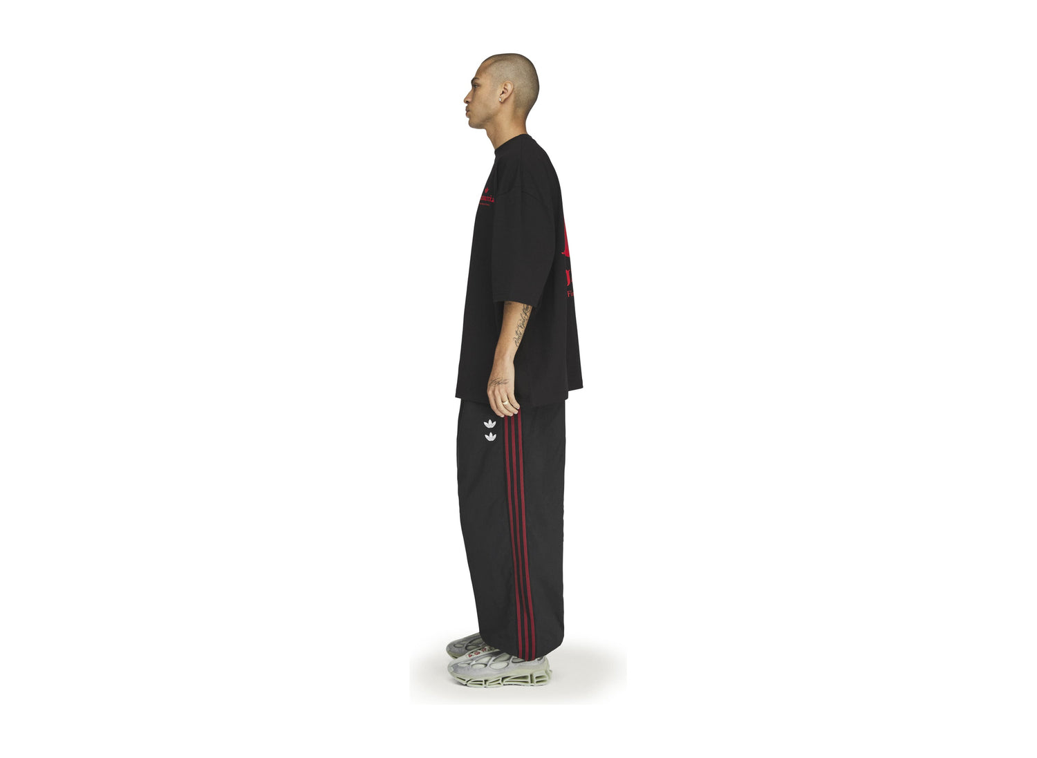 Adidas x Willy Chavarria Dark Rose T-Shirt KZ3115 Side View