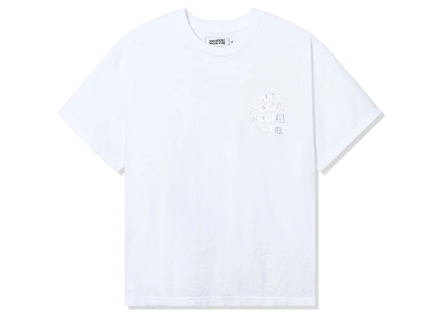 Anti Social Social Club Get Weird Hologram Tee in White - view 2