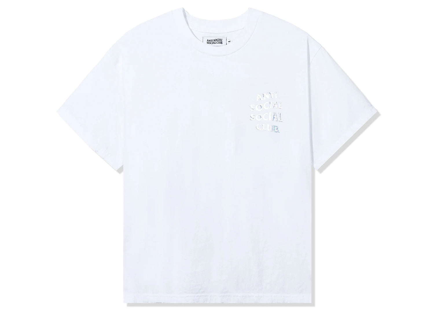 Anti Social Social Club Get Weird Hologram Tee in White - view 2