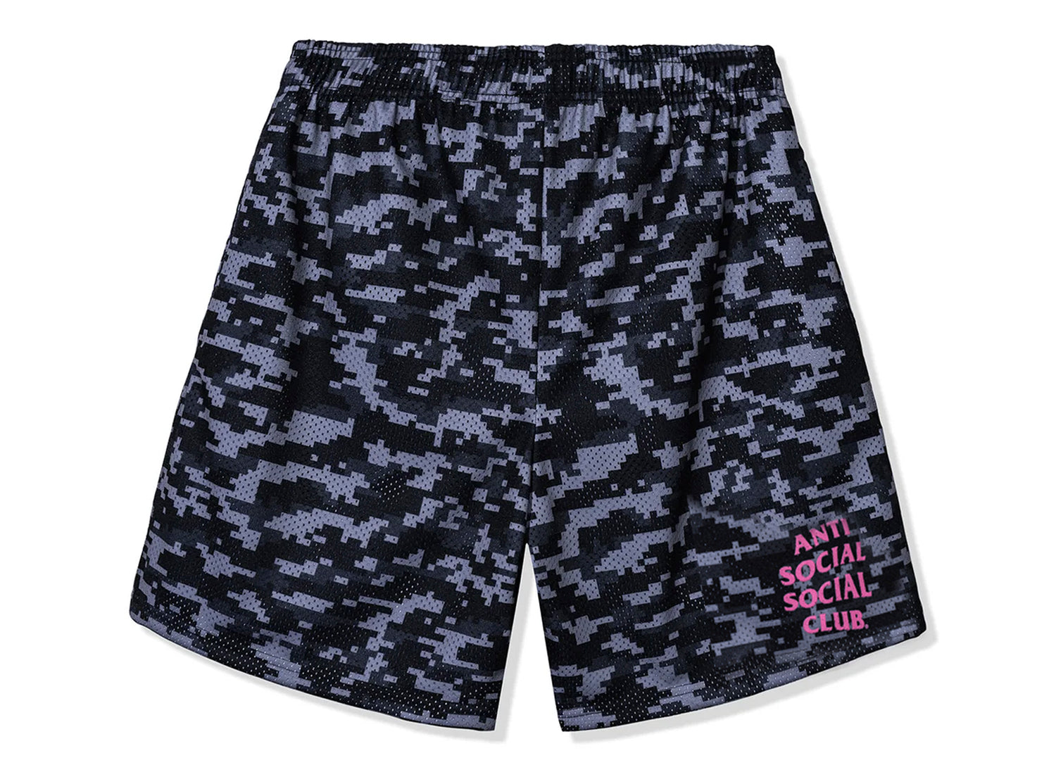 Anti Social Social Club Pixel Camo Shorts in Black