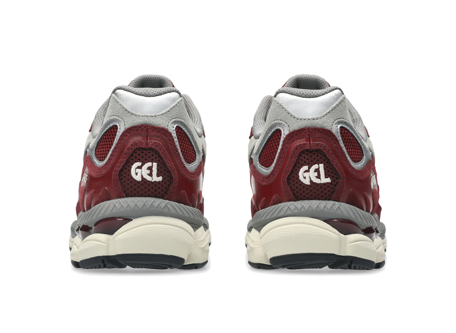 Asics GEL-NYC in Beet Juice / Seal Grey, back view