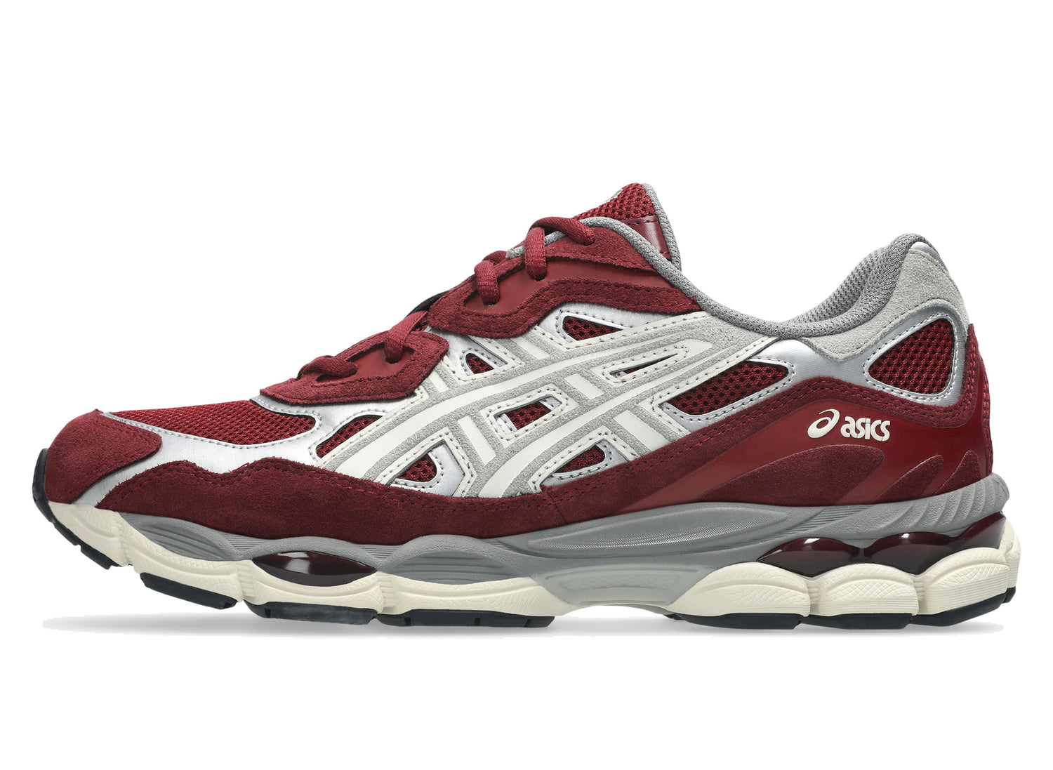 Asics GEL-NYC in Beet Juice / Seal Grey, left side view