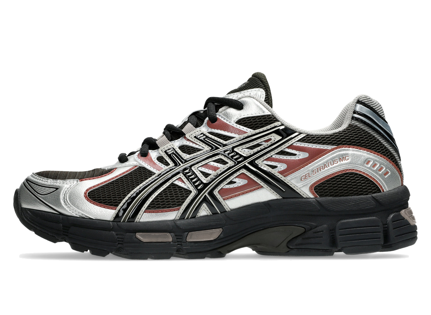 Asics GEL-STRATUS MC in Black Coffee / Black, left side view