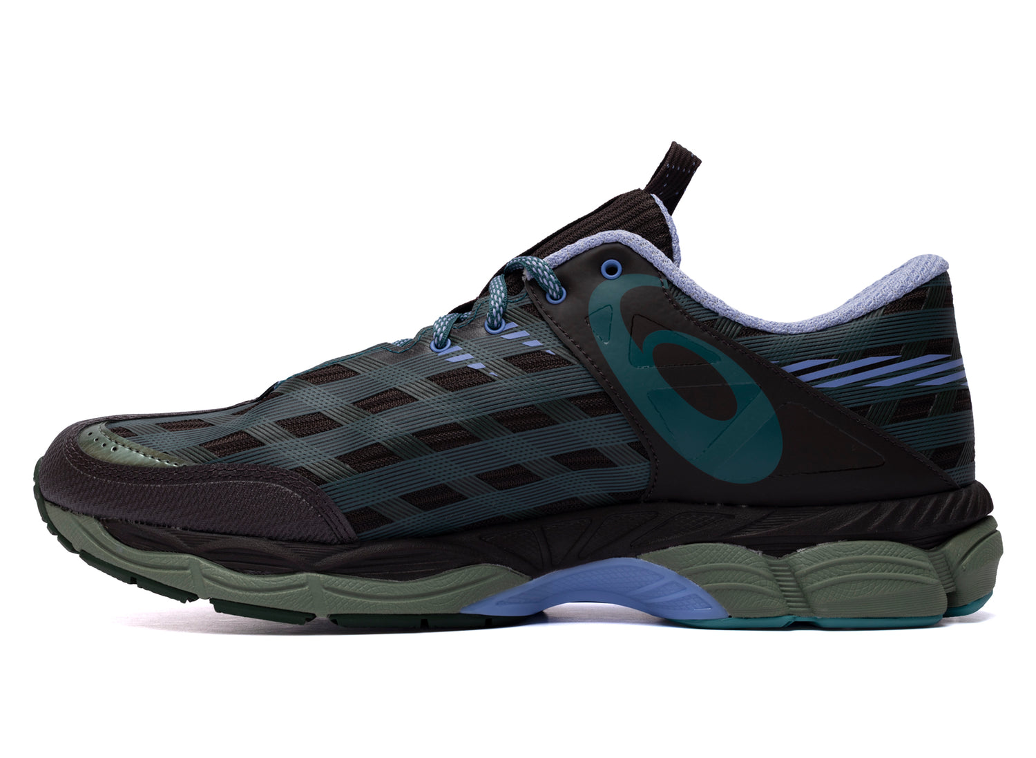 Asics US8-S Gel-SJ33 in 'Roasted Coffee / Periwinkle Blue' — view 3