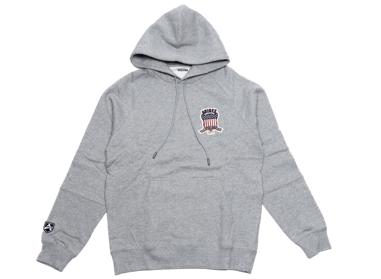 Avirex Icon Hoodie in Heather Grey - view 2