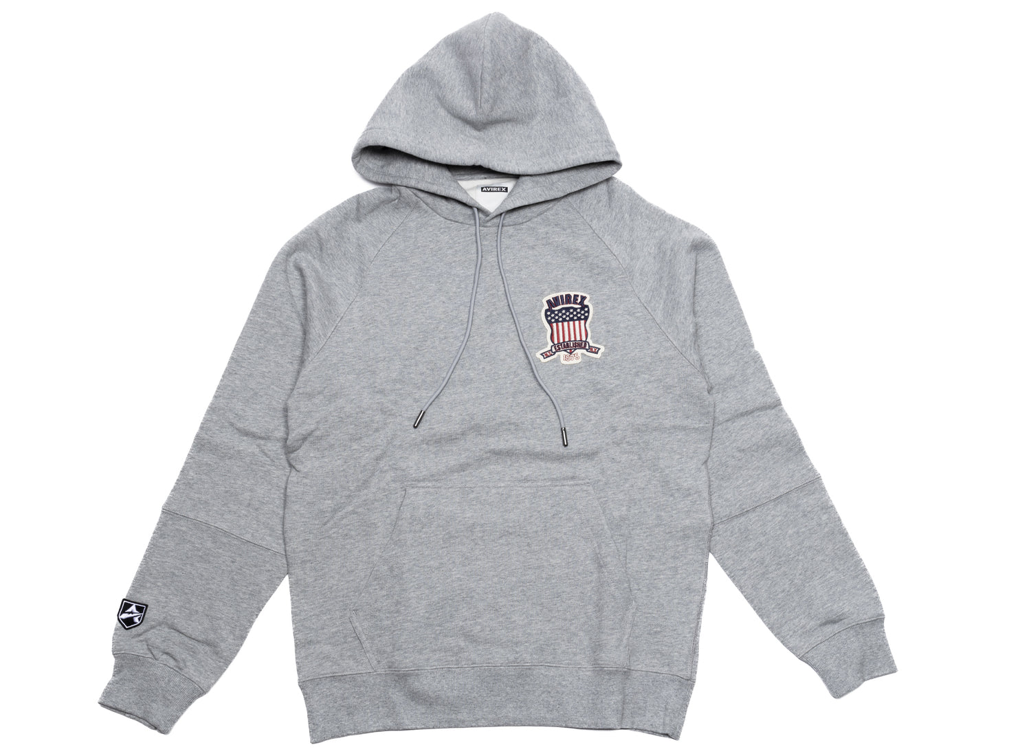 Avirex Icon Hoodie in Heather Grey - view 2