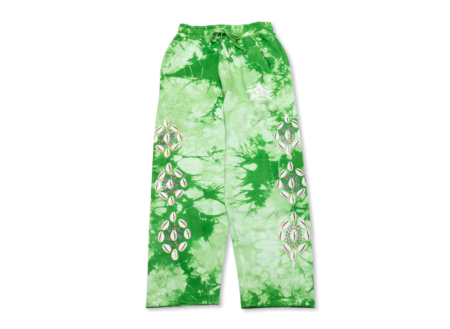 Barriers Cowrie Shell Sweatpant in Green Marble Dye