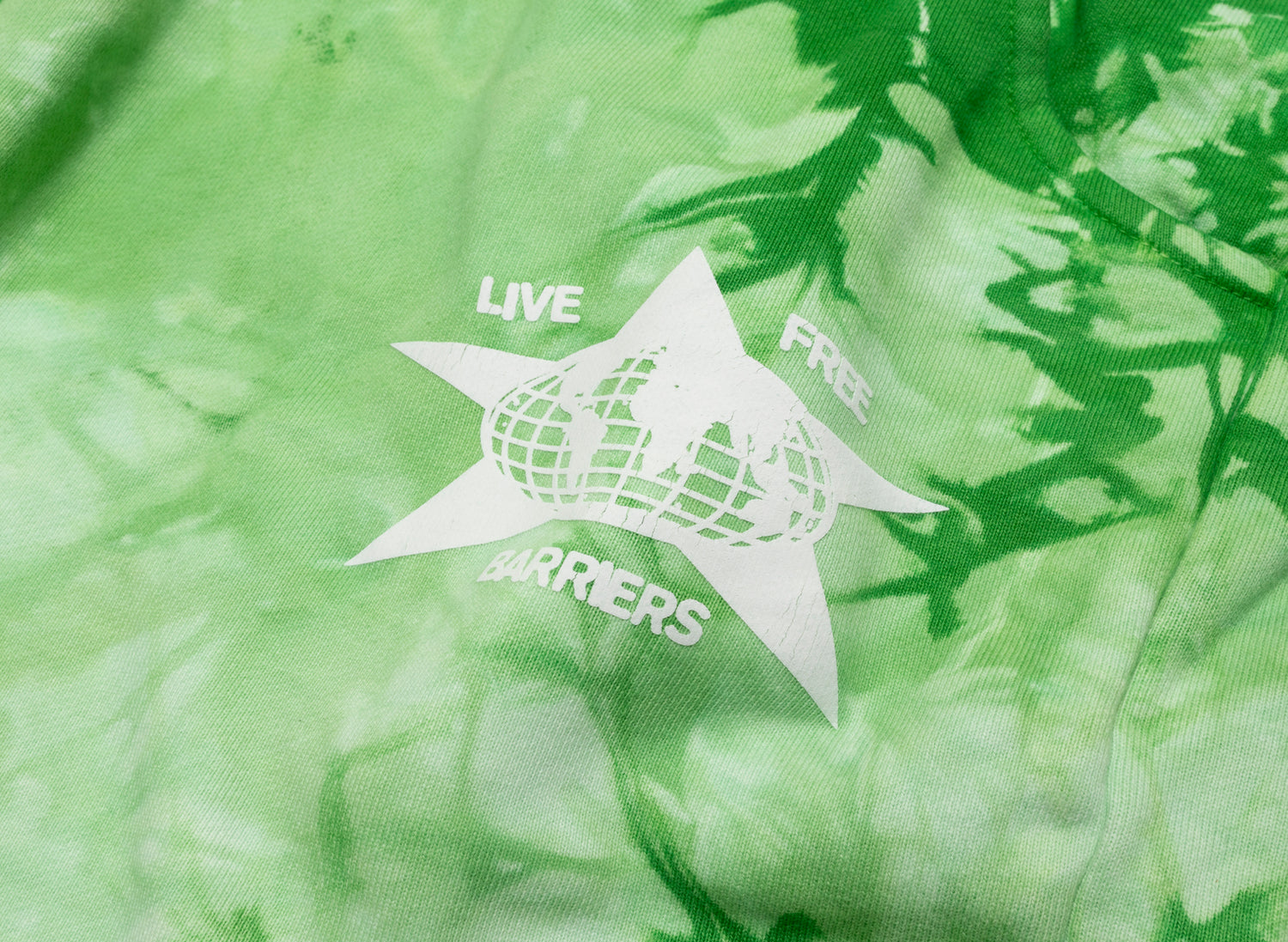Barriers Cowrie Shell Sweatpant in Green Marble Dye — view 4