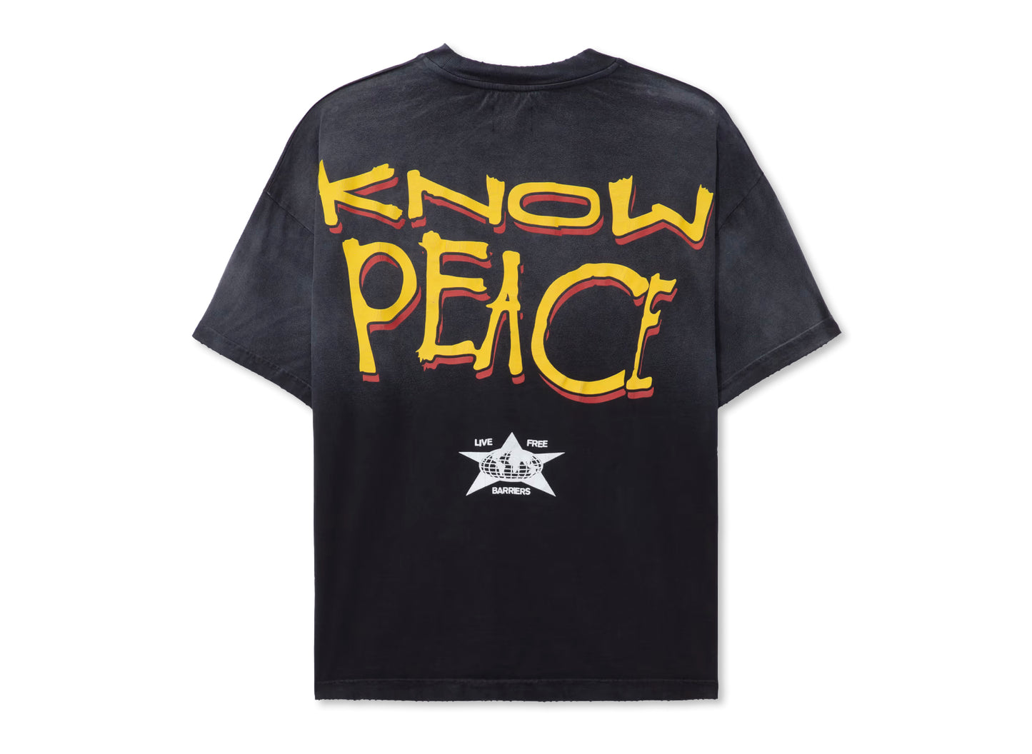 Barriers Know Justice Know Peace Boxy Tee in Mink — view 2