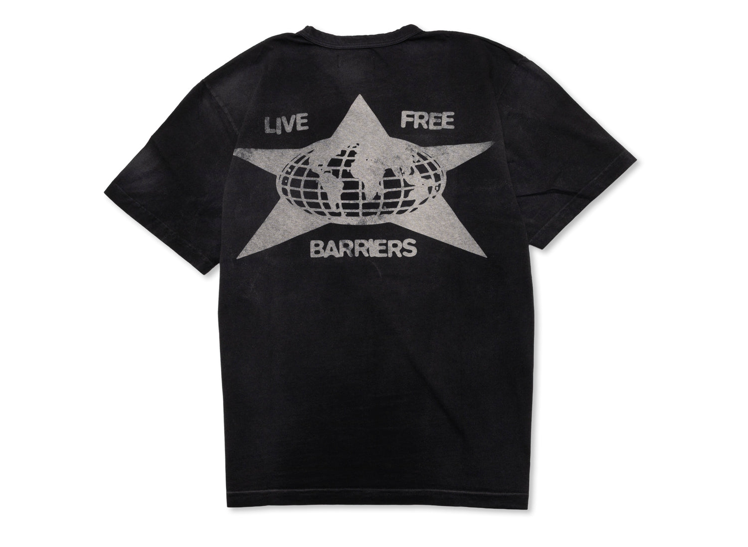 Barriers Worldwide Ringer Tee in Vintage Black — view 2