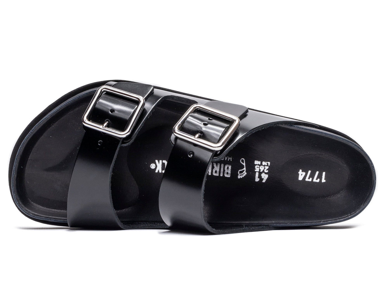 Birkenstock 1774 Arizona Shiny Leather in Black - view 2