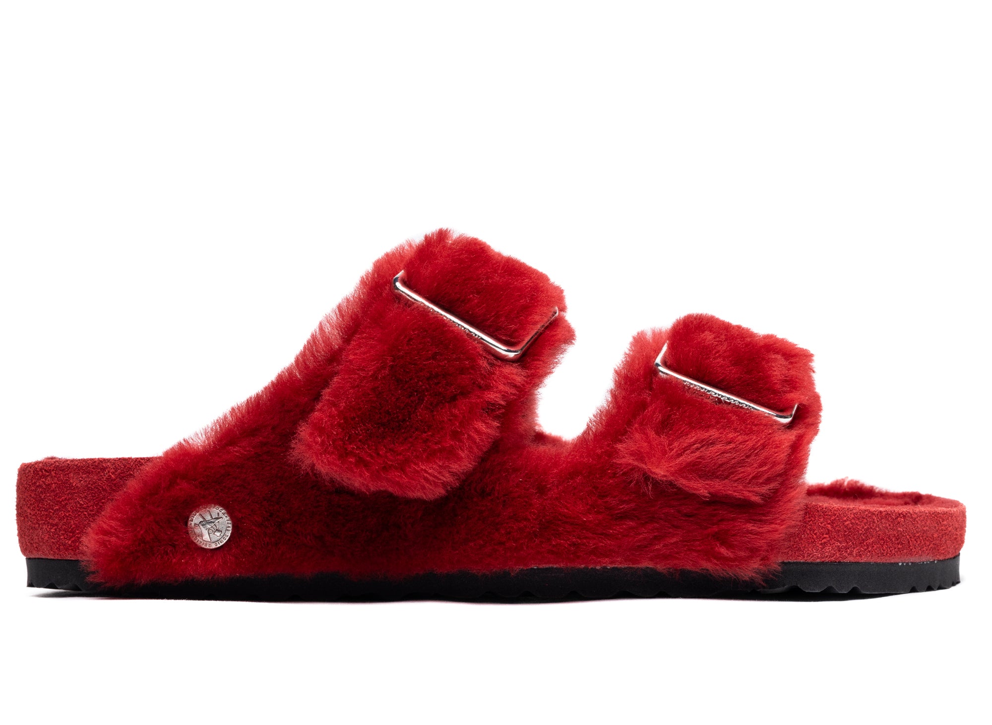 Birkenstock Arizona 1774 in Shearling Red | Oneness Boutique