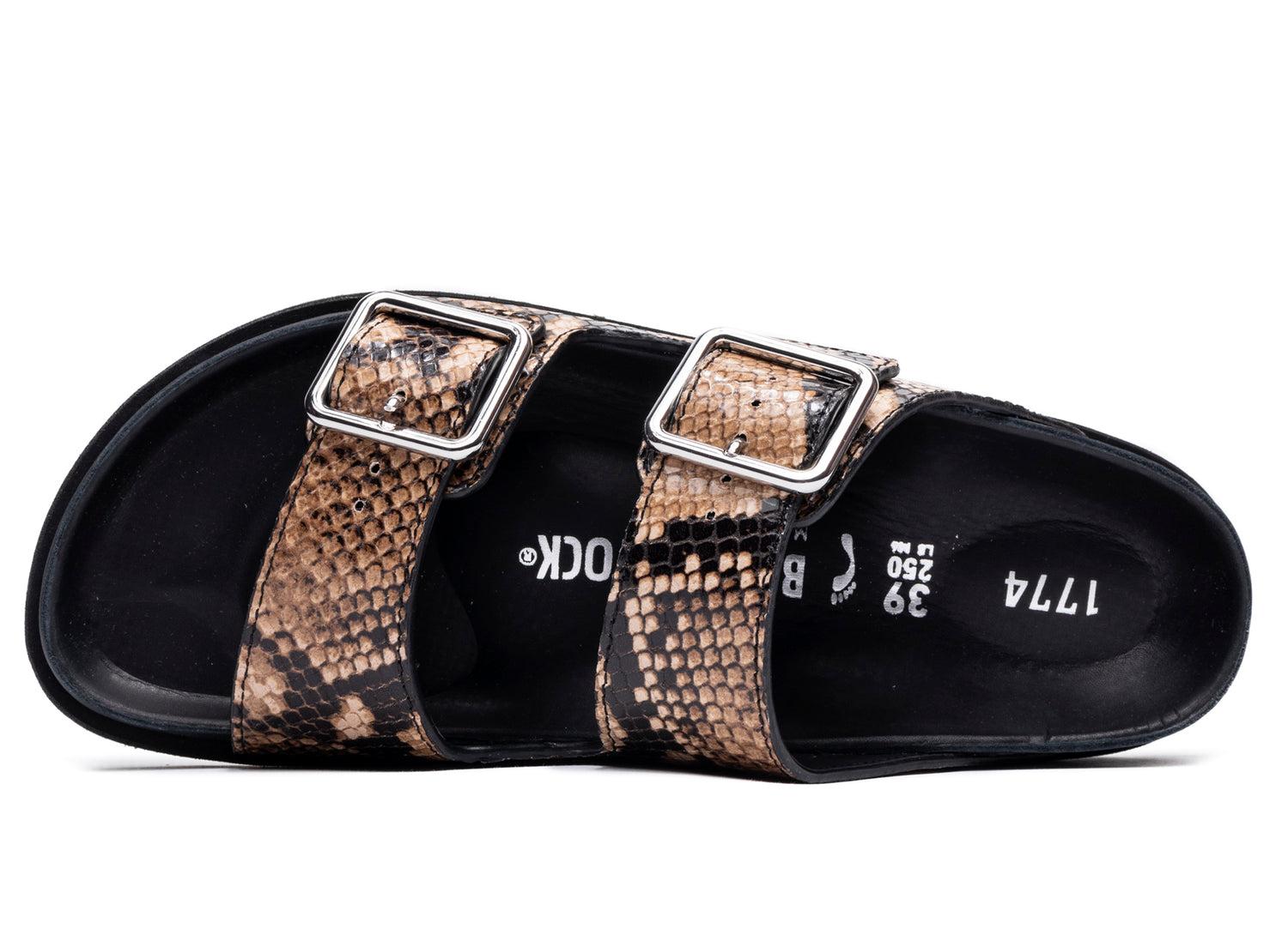 Birkenstock Arizona Lined 1774 in Natural Snake Brown - view 3