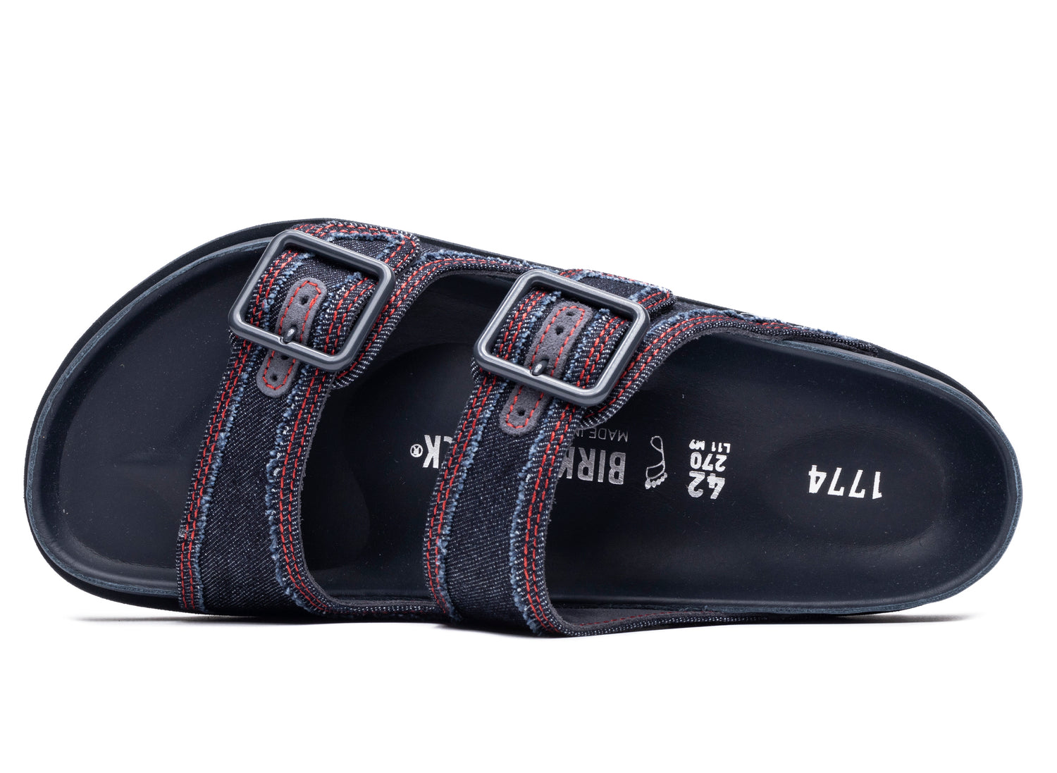 Birkenstock Arizona Stone Washed Denim 1774 'Dark Wash Denim' - view 3
