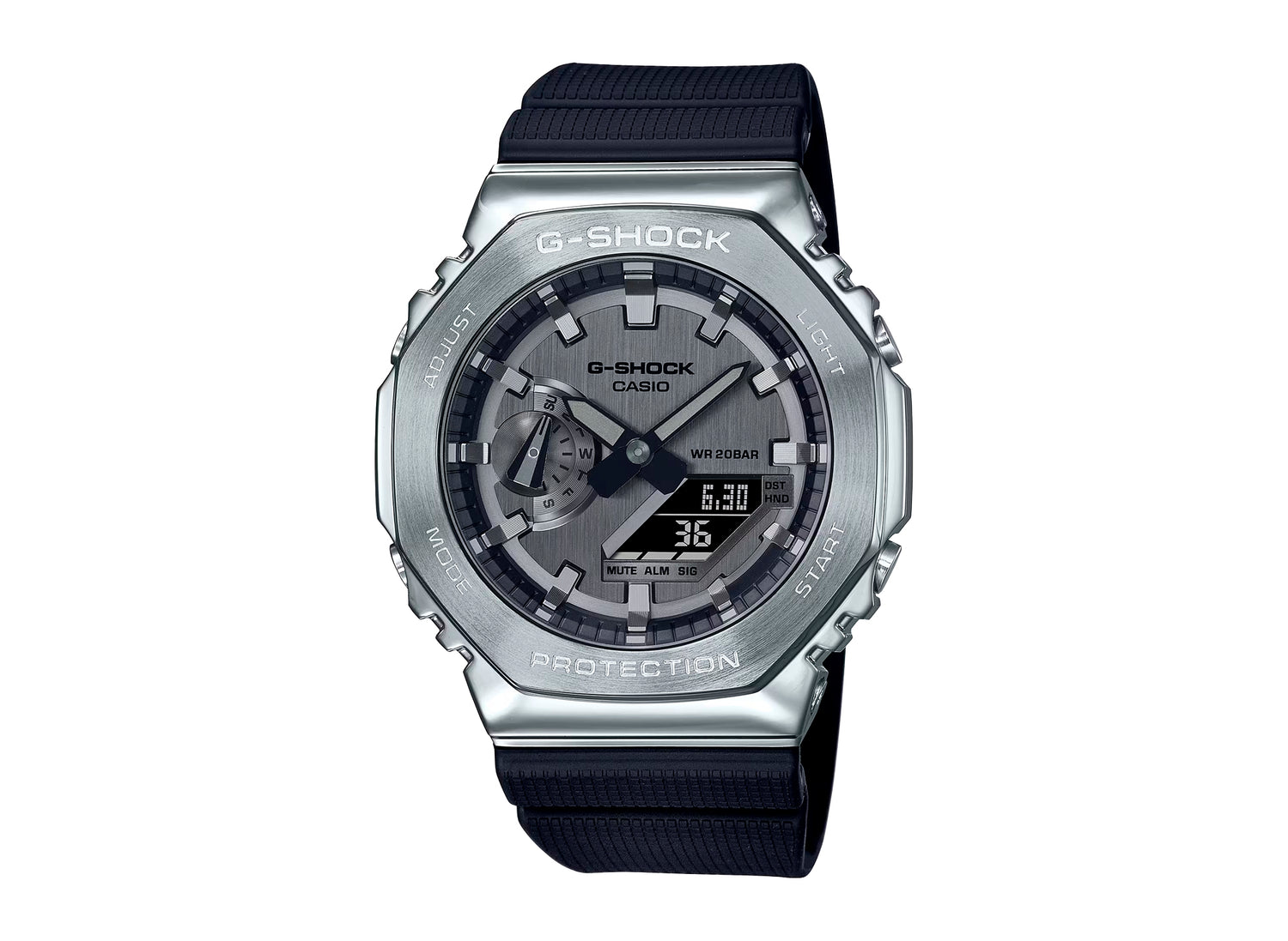 【美品】カシオGーSHOCK 2100シリーズ/GMー2100ステンレス Casio G-Shock GM2100-1ASW Metal | Oneness Boutique