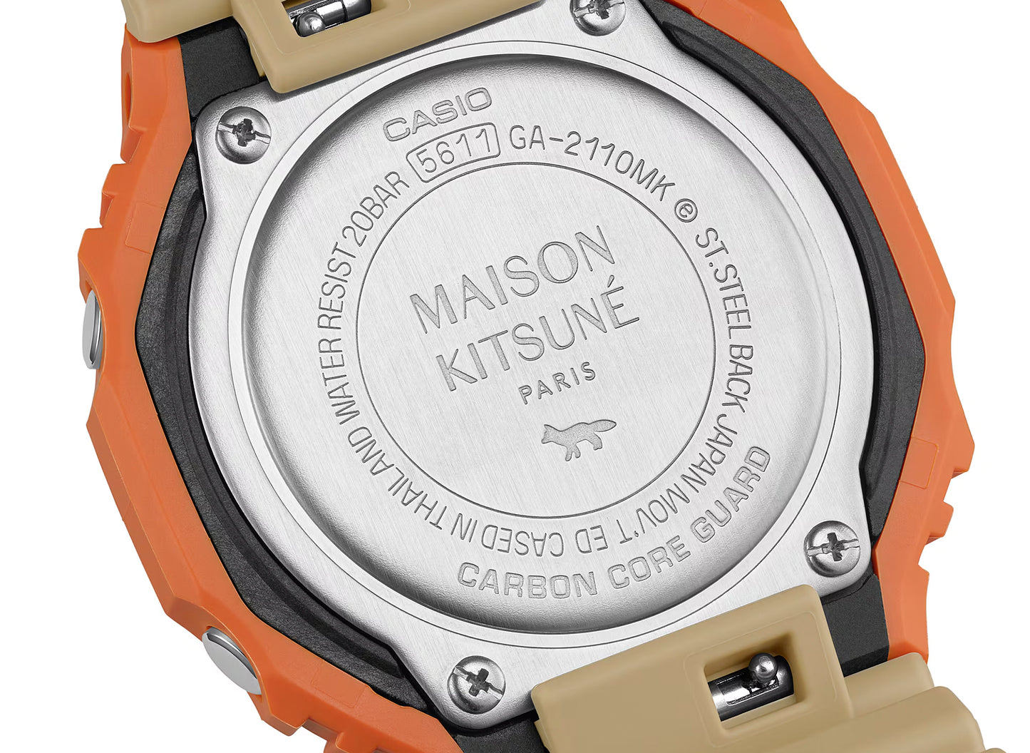 MAISON KITSUNÉ × CASIO GA-2110MK-5AJR Casio G-Shock x Maison Kitsune GA2110MK-5A Watch – Oneness Boutique
