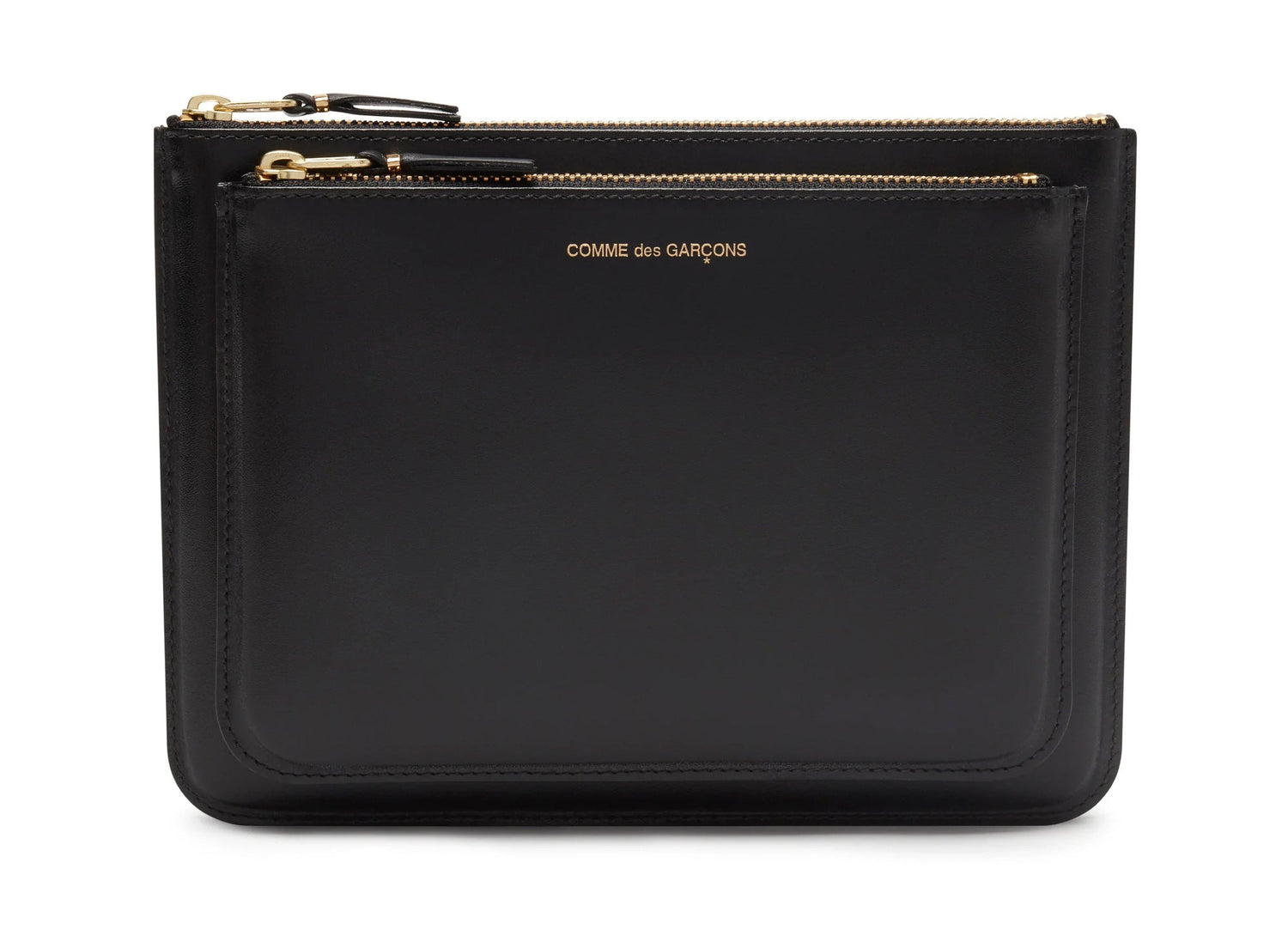 Comme des Garçon Outside Pocket Zip Pouch in Black